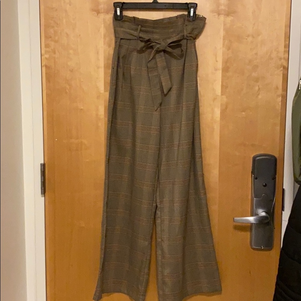 Paper Bag Plaid Pants